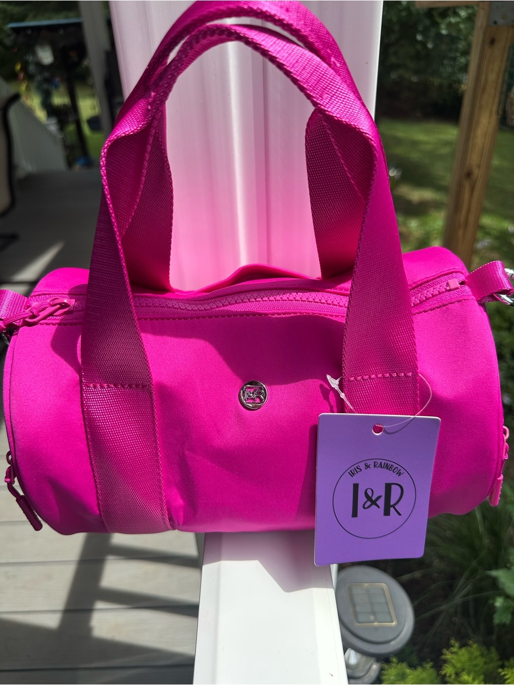 Iris & Rainbow - The Tiny Iris Duffle Bag in Hot Pink NWT